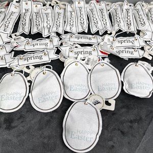 Easter Spring Decorations Hang Sign Tier Tray decor Target Bullseye Huge Lot 34